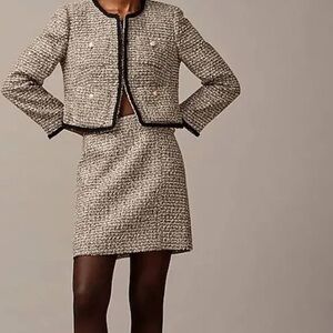 J Crew Collection A-line mini skirt in tinsel tweed